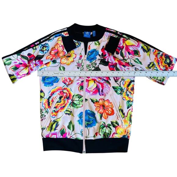 Adidas x Farm Rio Women’s Sz XS Floral Track Jacket Tropical Flotilla Full Zip - Picture 12 of 14